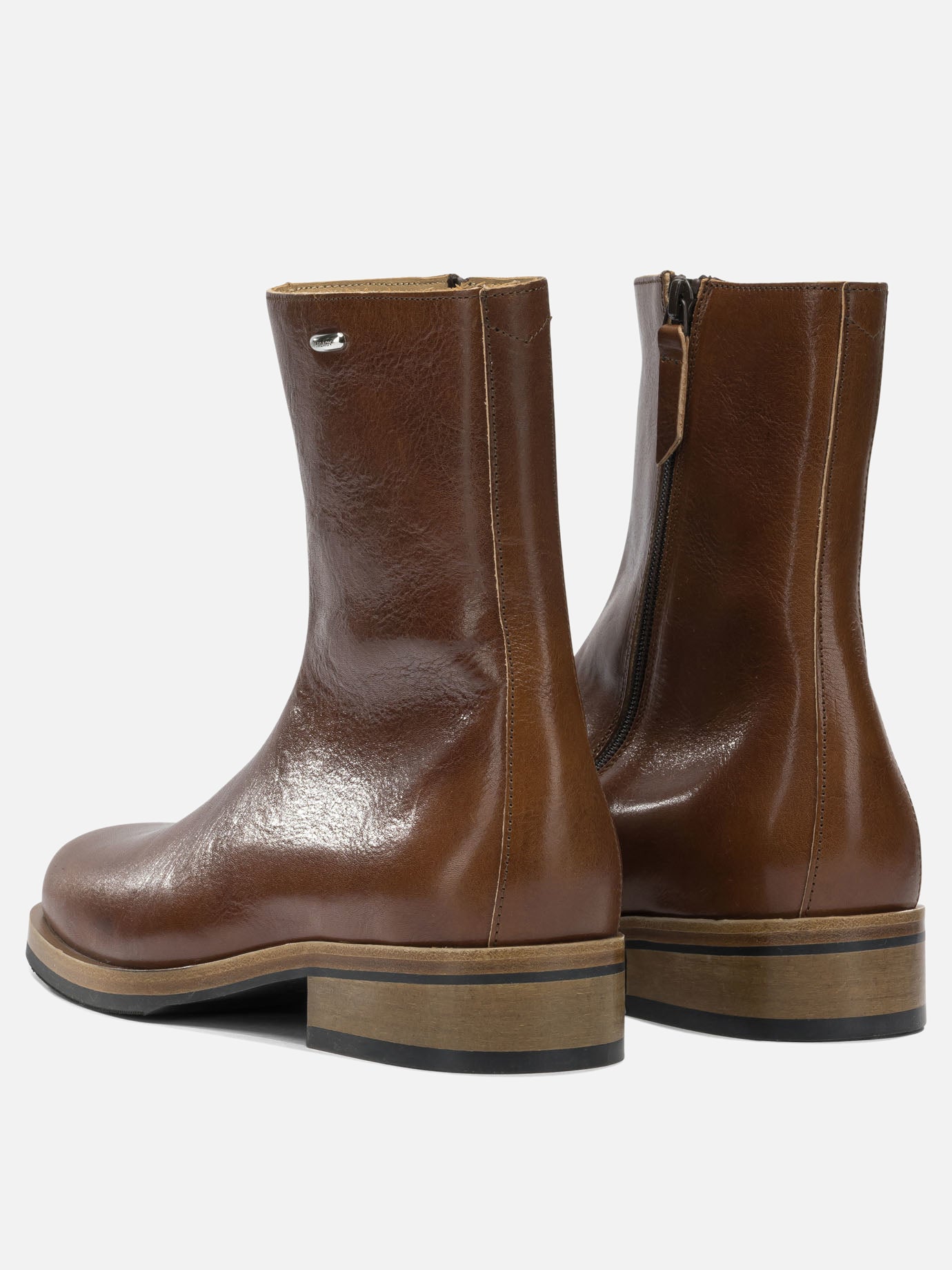 Zipped boots 100% cow leather  Brown - Our Legacy Men | PDP | VIETTI Online Store | thumbnail_4