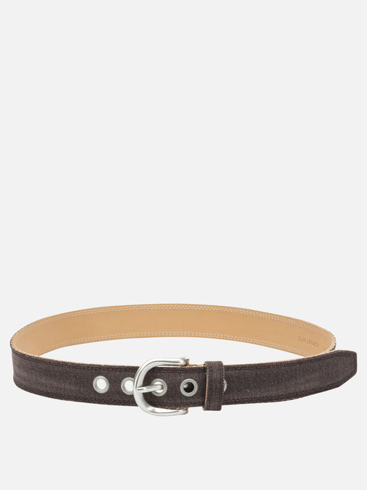 Our Legacy Denim and leather belt Brown

