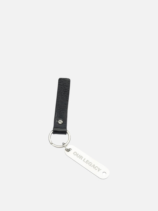 Our Legacy Leather keychain Black

