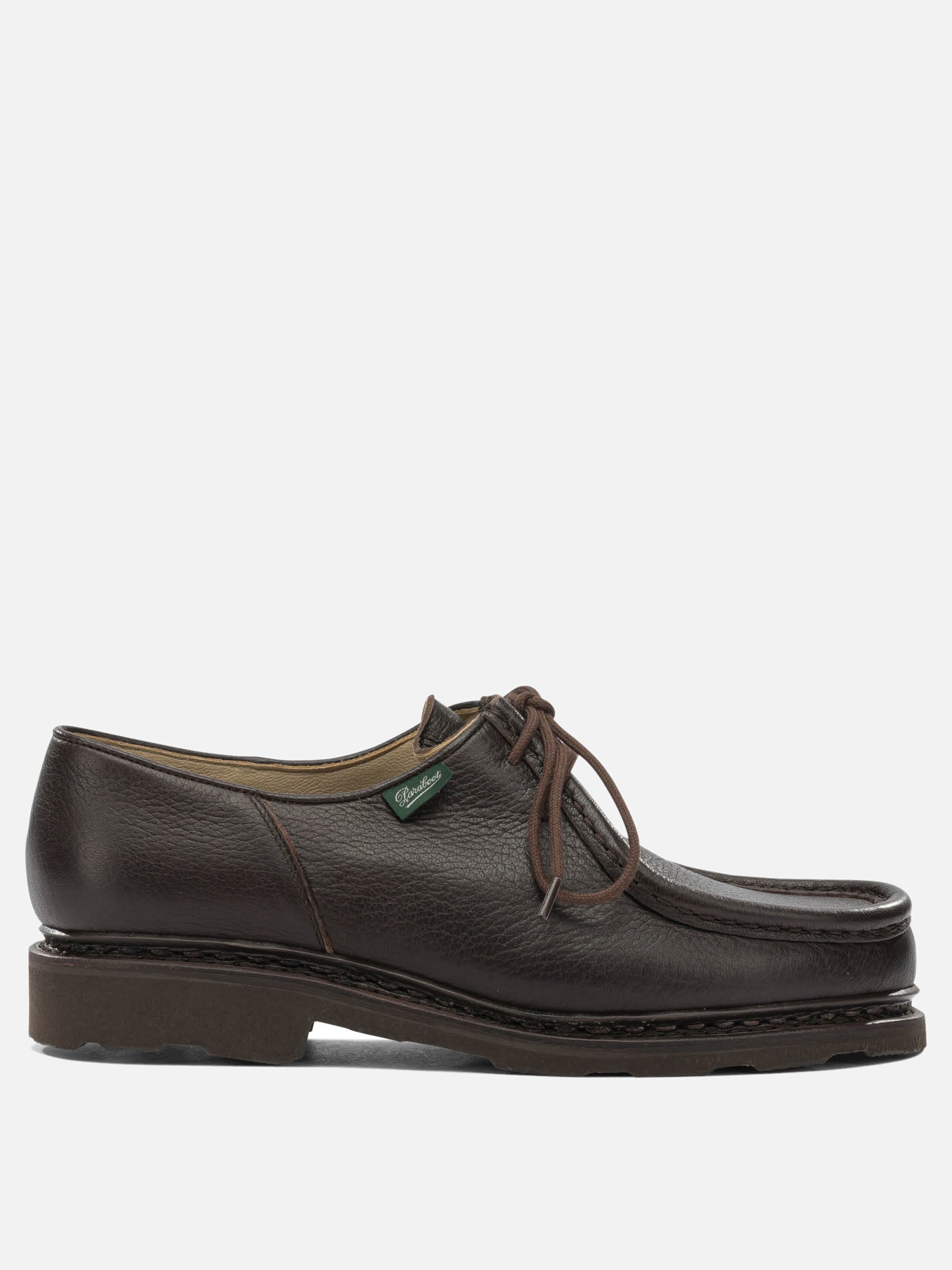 Laced loafers 100% deer leather - 100% rubber  Brown - Paraboot Women | PDP | VIETTI Online Store | thumbnail