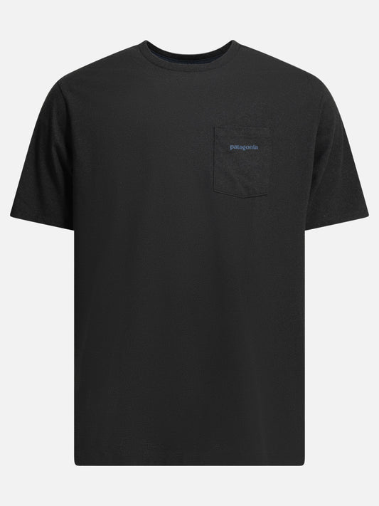T-shirt girocollo Logo  Nero - Patagonia Uomo | VIETTI Online Store 
