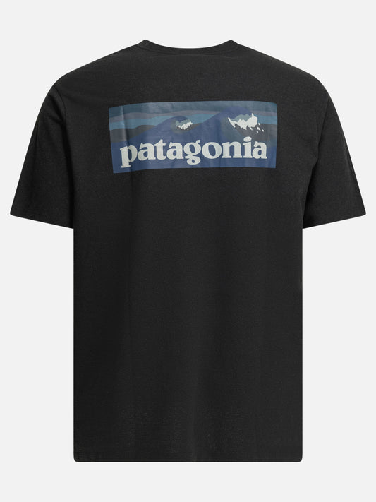 T-shirt girocollo Logo  Nero - Patagonia Uomo | VIETTI Online Store | 2
