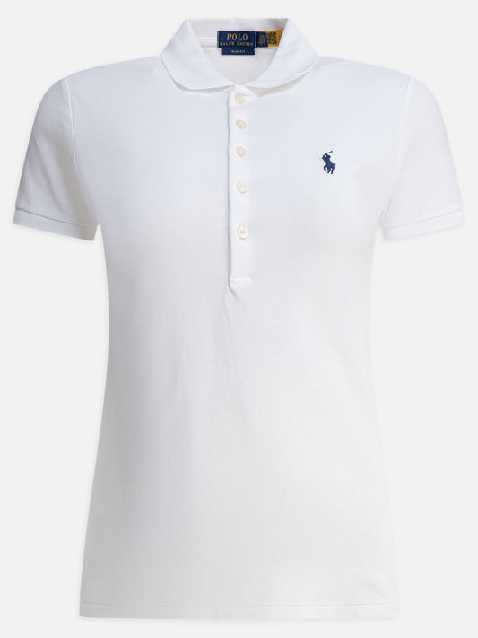 Polo con bottoni Logo  Bianco - Polo Ralph Lauren Donna | PDP | VIETTI Online Store 
