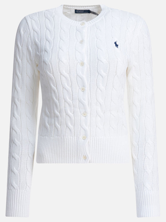 Cardigan Logo  Bianco - Polo Ralph Lauren Donna | VIETTI Online Store 
