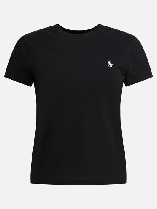T-shirt girocollo 100% cotton  Nero - Polo Ralph Lauren Donna | PDP | VIETTI Online Store 
