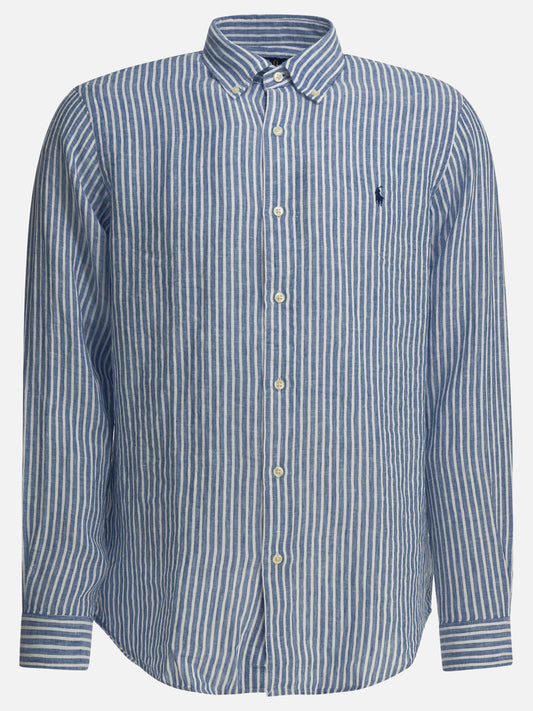 Camicie casual 100% linen  Blu - Polo Ralph Lauren Uomo | PLP | VIETTI Online Store 
