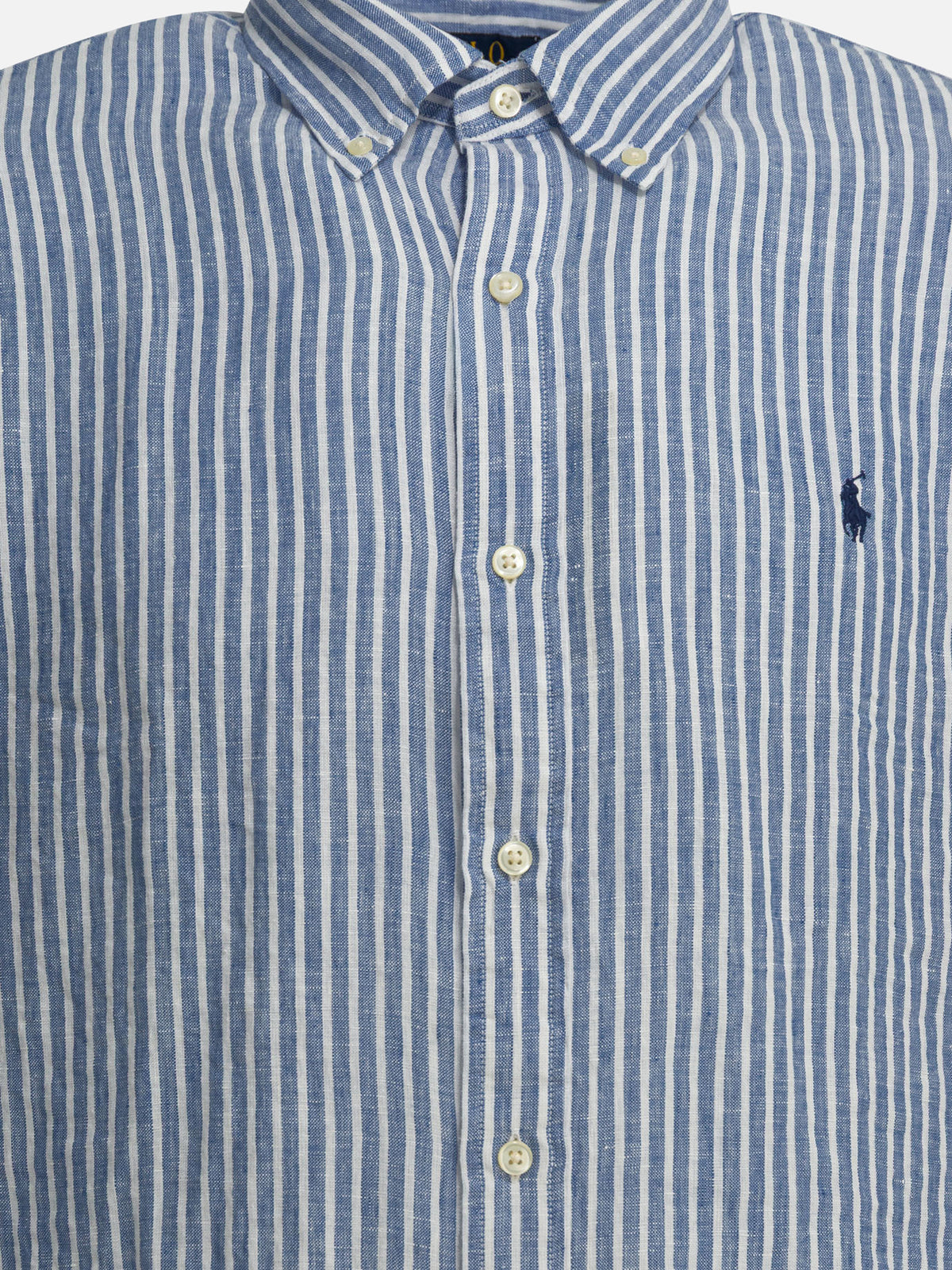 Polo Ralph Lauren Custom-fit casual shirt with logo Light blue