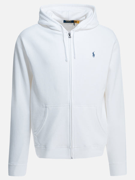 Ralph Lauren Polo M ホワイト　swag Polo Ralph Lauren Full zip sweatshirt with logo 710A12480007 White