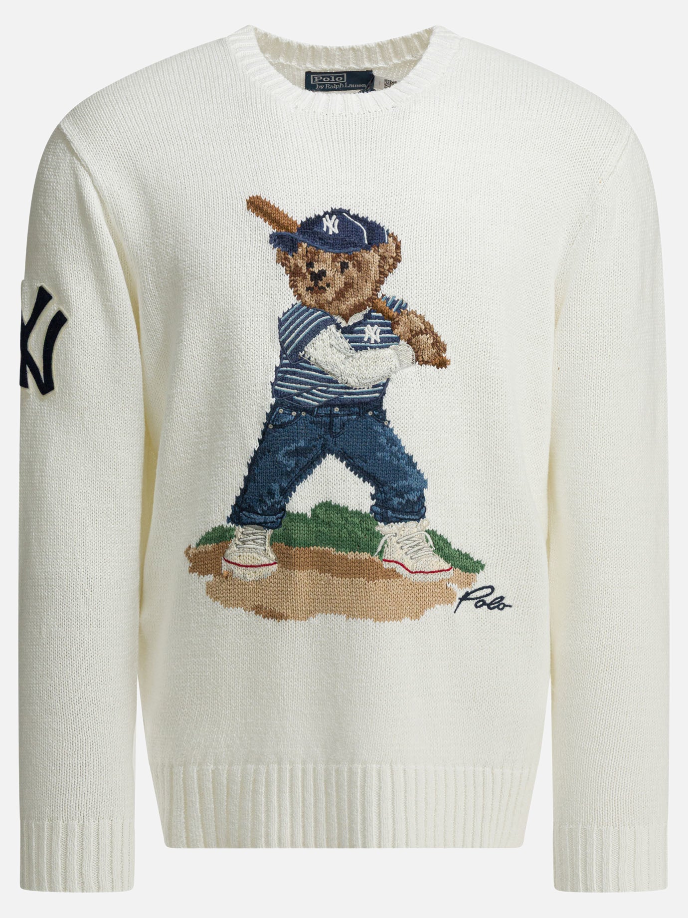 Crewneck sweaters Textured knit  White - Polo Ralph Lauren Men | PDP | VIETTI Online Store | Zoom-Modal

