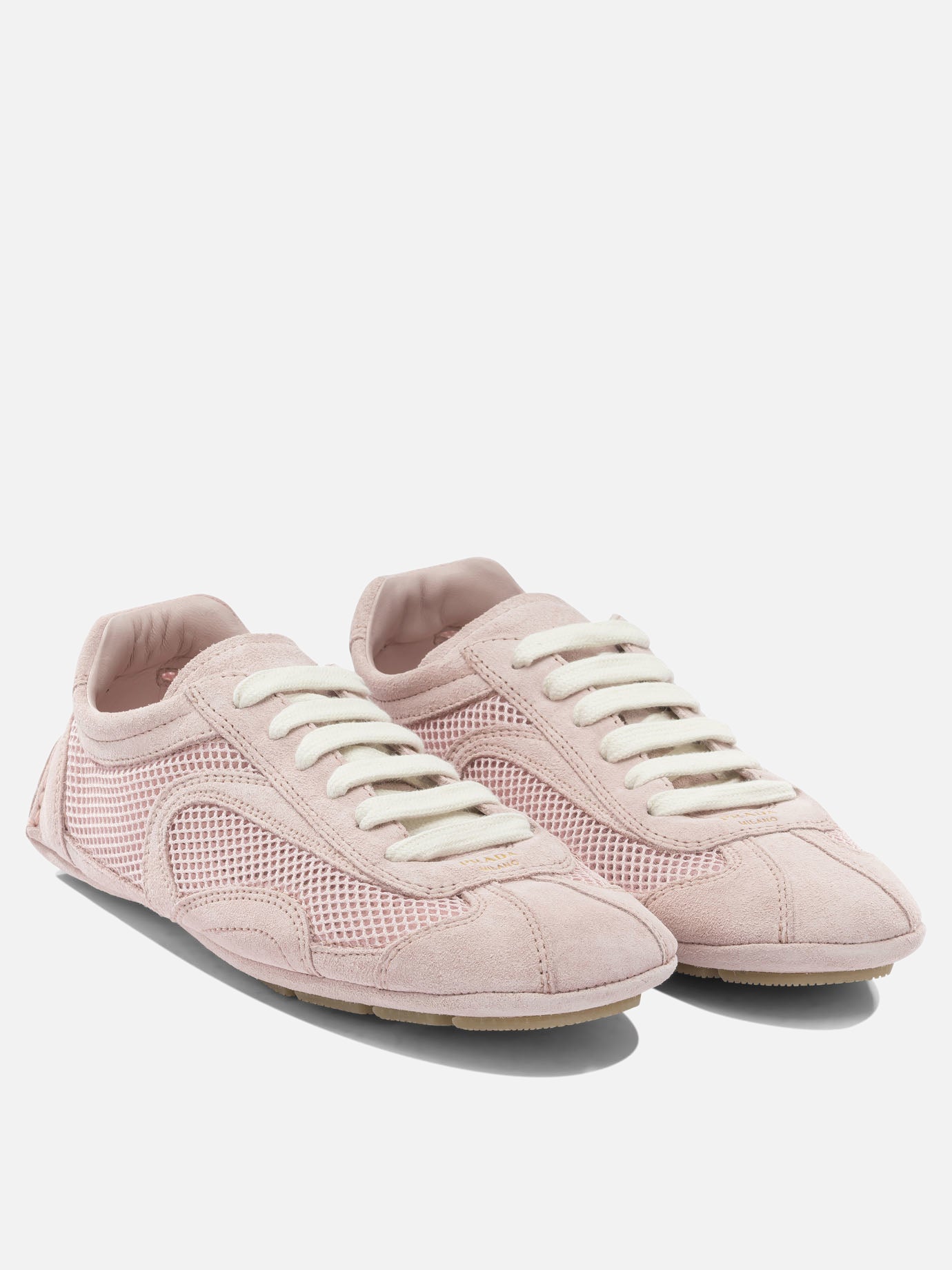 Low top sneakers 100% polyester - 100% calf leather  Pink - Prada Women | PDP | VIETTI Online Store | thumbnail_2