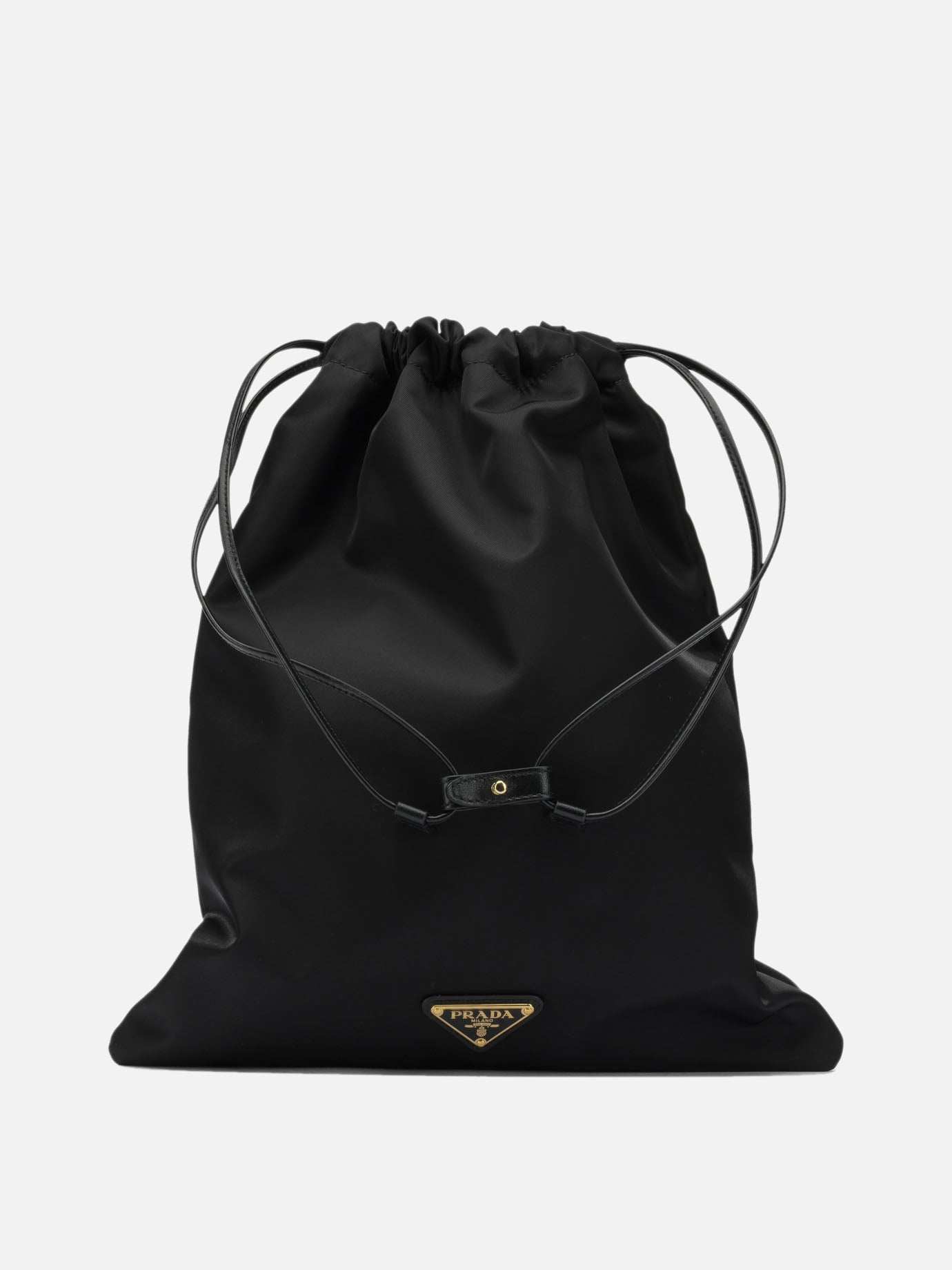 Pouch 100% recycled polyamide - Other fabric: 100% lamb leather  Black - Prada Women | PDP | VIETTI Online Store | Zoom-Modal
