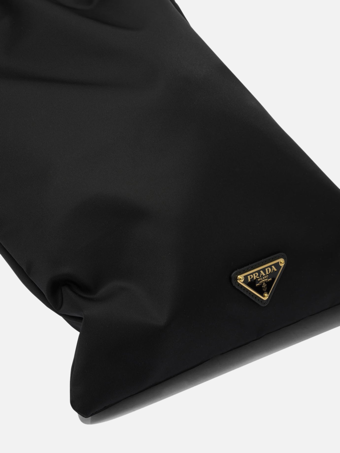 Pouch 100% recycled polyamide - Other fabric: 100% lamb leather  Black - Prada Women | PDP | VIETTI Online Store | thumbnail_4