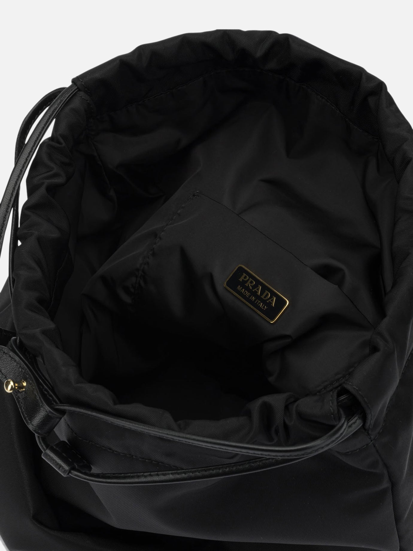 Pouch 100% recycled polyamide - Other fabric: 100% lamb leather  Black - Prada Women | PDP | VIETTI Online Store | thumbnail_5