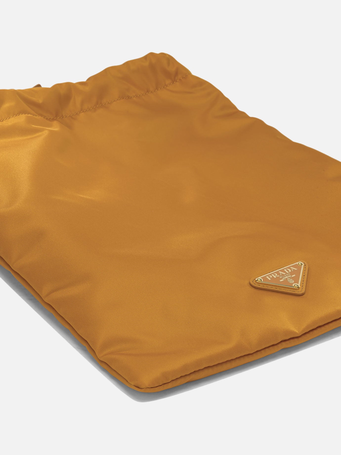 Pochette 100% recycled polyamide - Other fabric: 100% lamb leather  Arancione - Prada Donna | PDP | VIETTI Online Store | thumbnail_4