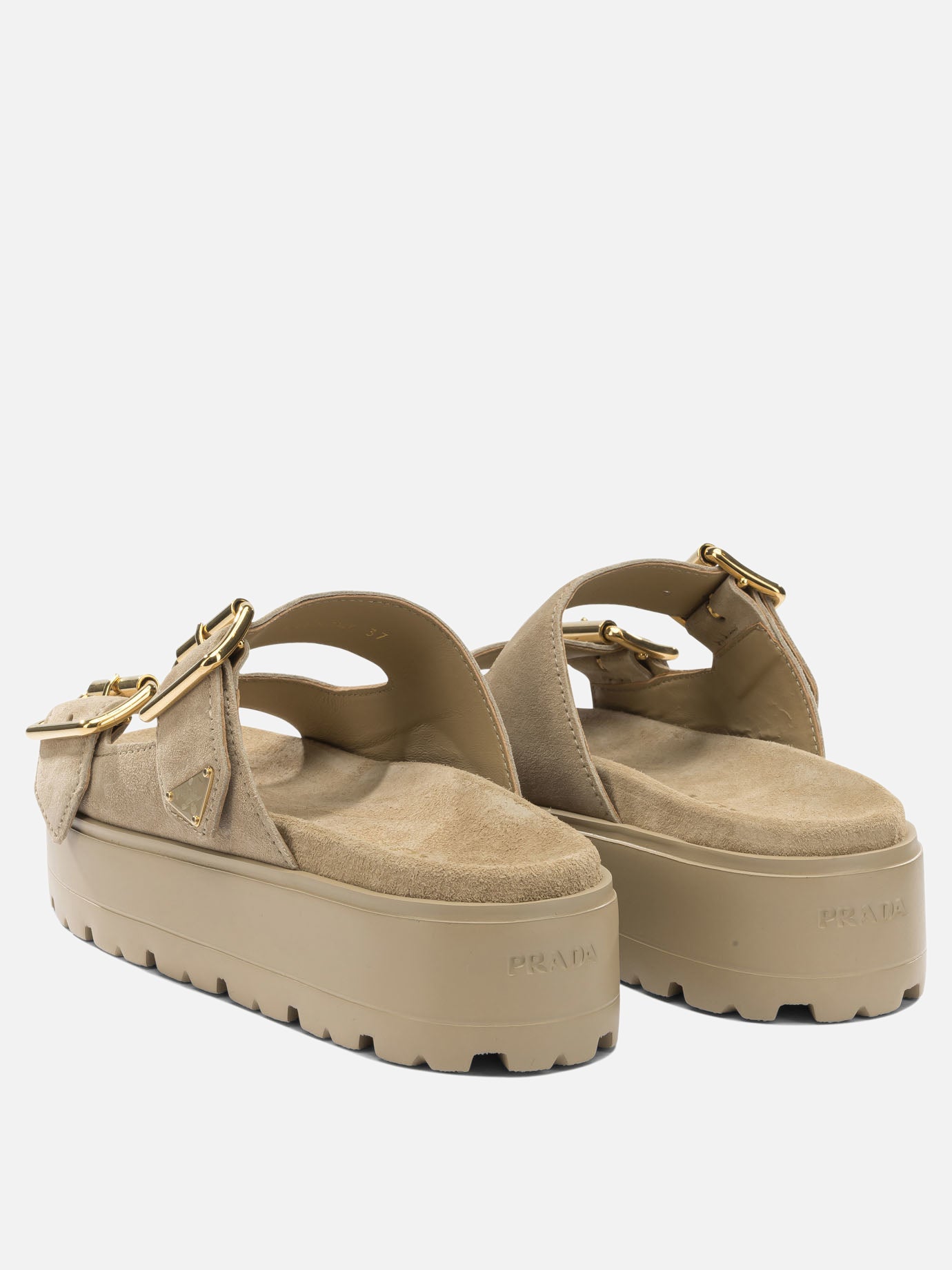 Sandali bassi 100% calf leather - 100% rubber  Beige - Prada Donna | PDP | VIETTI Online Store | Zoom-Modal_4

