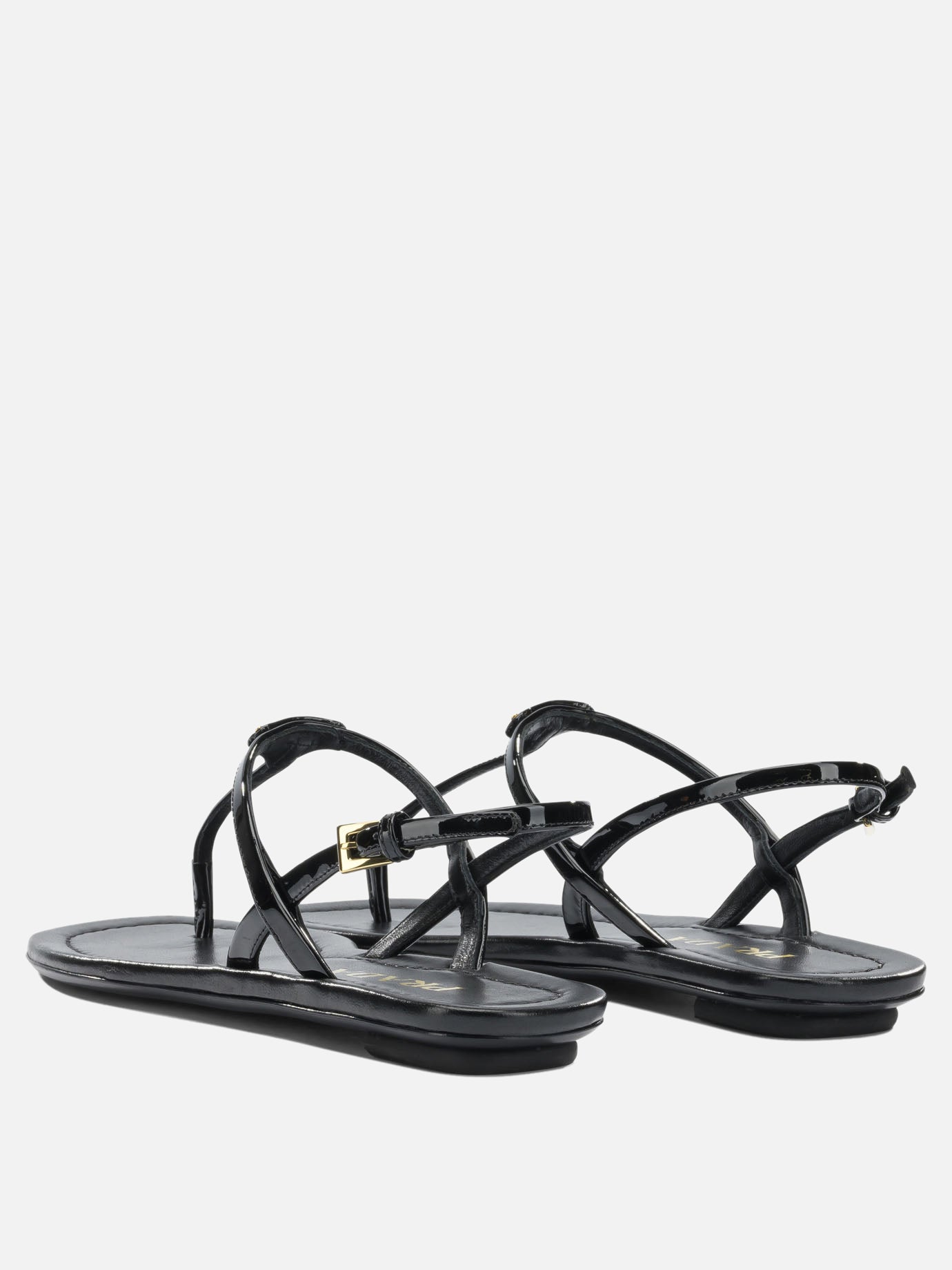 Flat sandals 100% calf leather - 100% rubber  Black - Prada Women | PDP | VIETTI Online Store | Zoom-Modal_4
