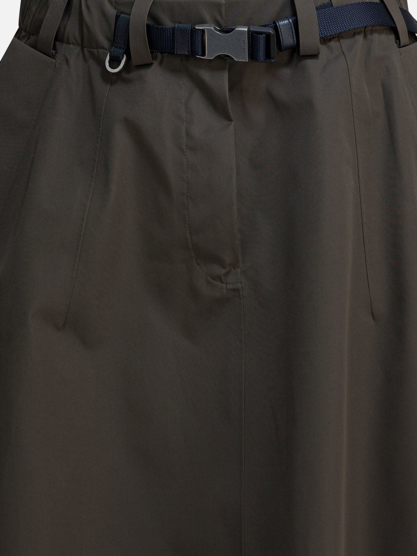 Midi skirts Solid colour  Green - Prada Women | PDP | VIETTI Online Store | thumbnail_5