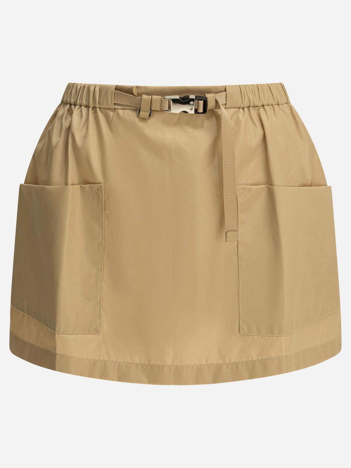 Prada Re-Nylon Miniskirt Beige