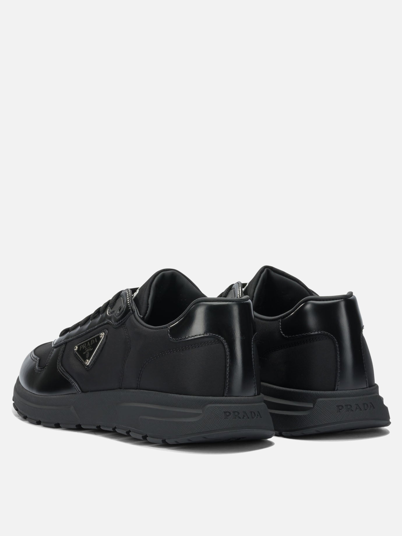 Sneaker basse 100% leather - 100% rubber  Nero - Prada Uomo | PDP | VIETTI Online Store | thumbnail_4