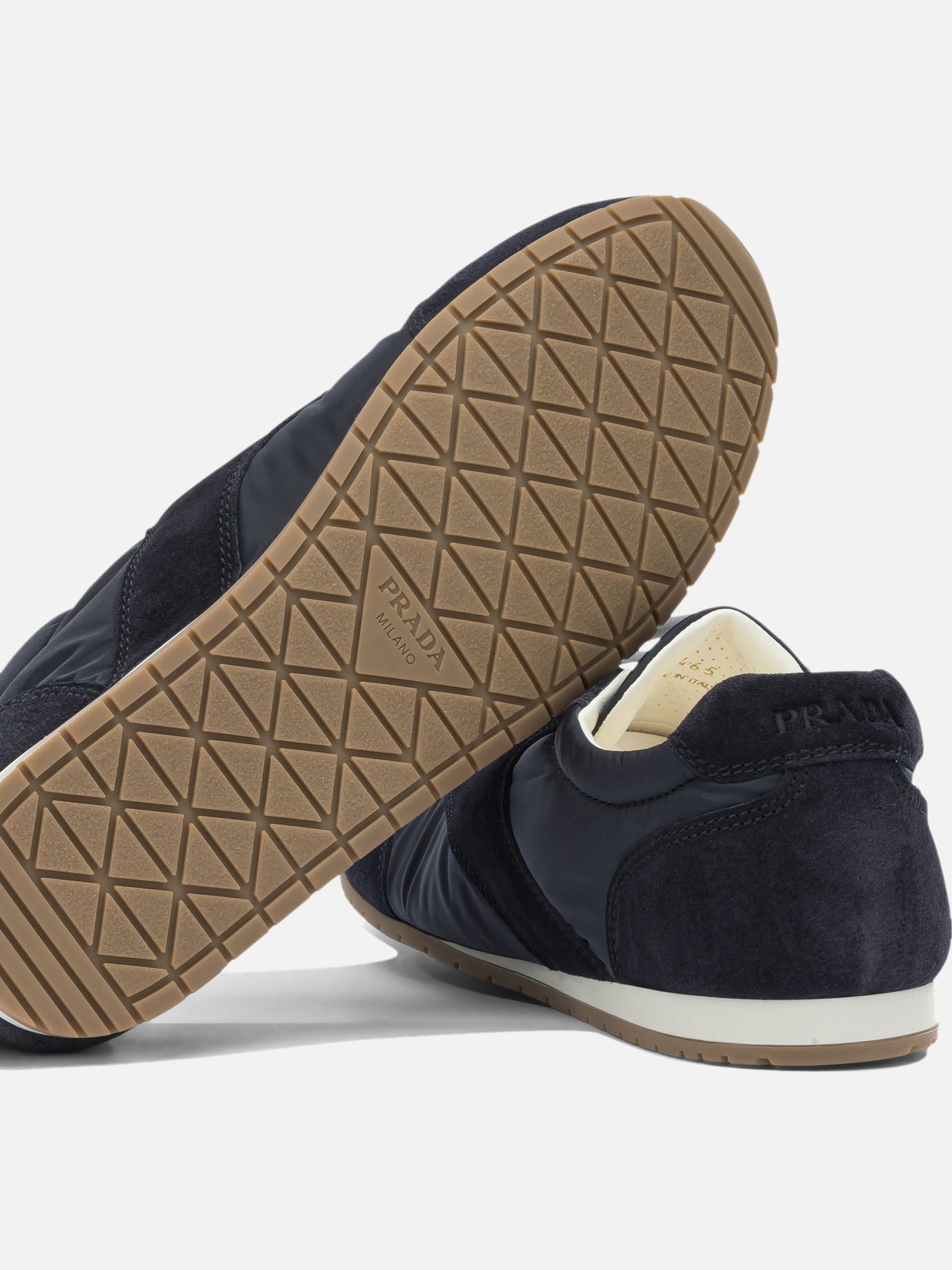 Low top sneakers 100% recycled polyamide - 100% calf leather  Blue - Prada Men | PDP | VIETTI Online Store | thumbnail_5