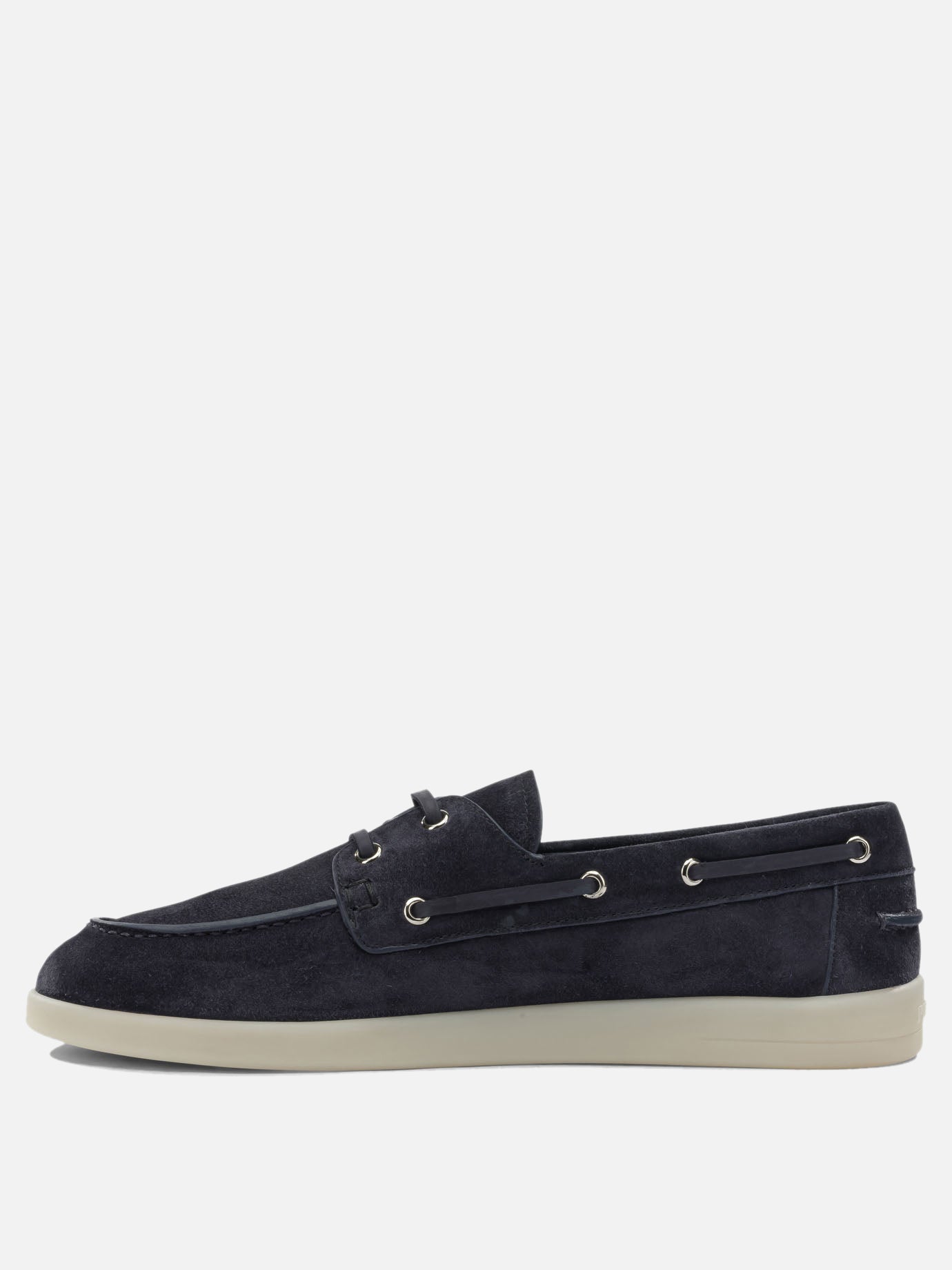 Laced loafers 100% suede - 100% rubber  Blue - Prada Men | PDP | VIETTI Online Store | thumbnail_3