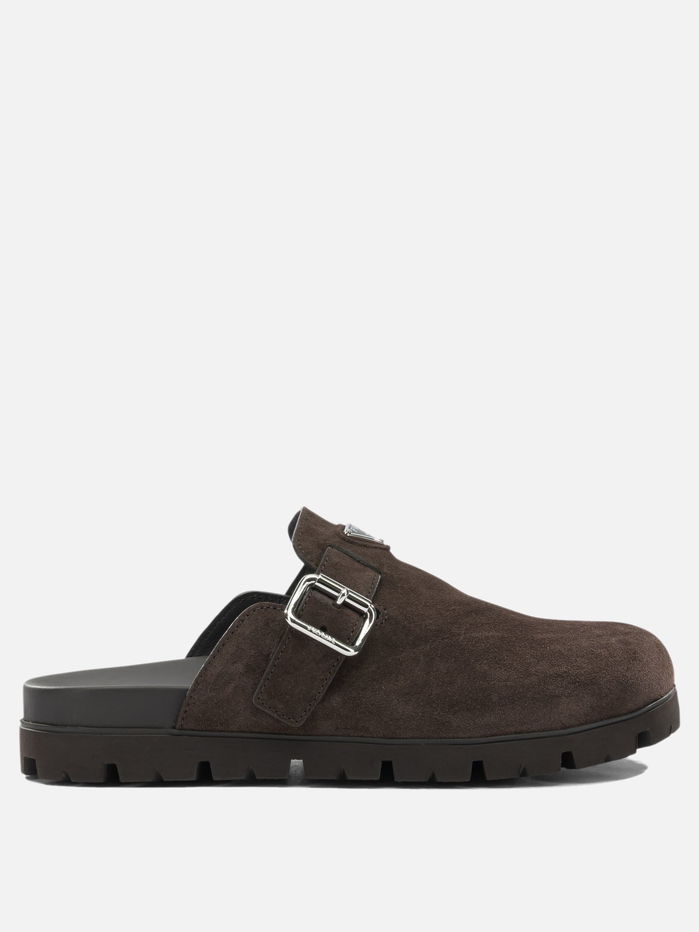 Flat sandals 100% suede - 100% rubber  Brown - Prada Men | PDP | VIETTI Online Store | thumbnail