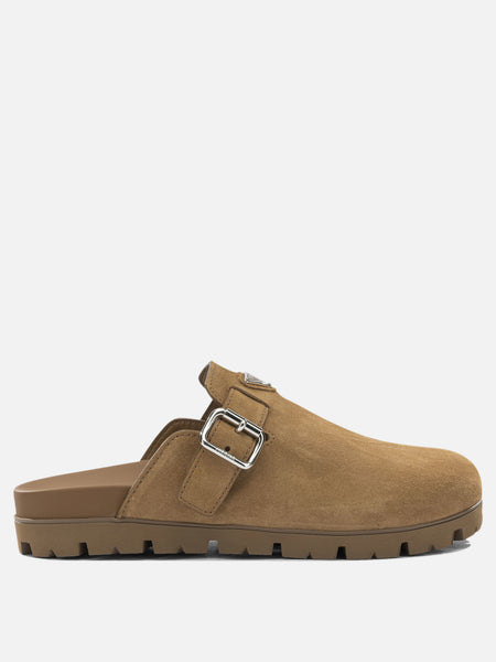 Prada Suede Leather Sabot 2S3003 Brown - Men | VIETTI Shop – South