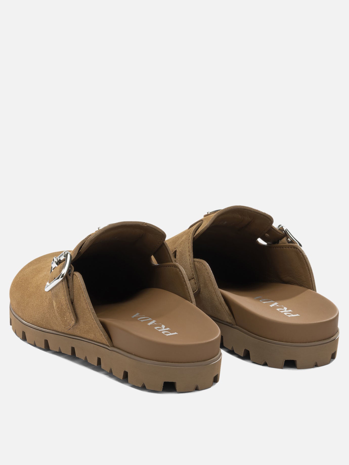 Slippers 100% suede - 100% rubber  Brown - Prada Men | PDP | VIETTI Online Store | Zoom-Modal_4

