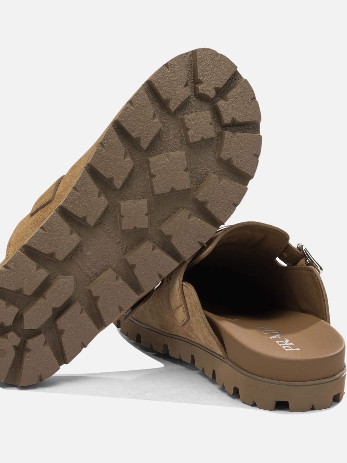 Slippers 100% suede - 100% rubber  Brown - Prada Men | PDP | VIETTI Online Store | Zoom-Modal_5
