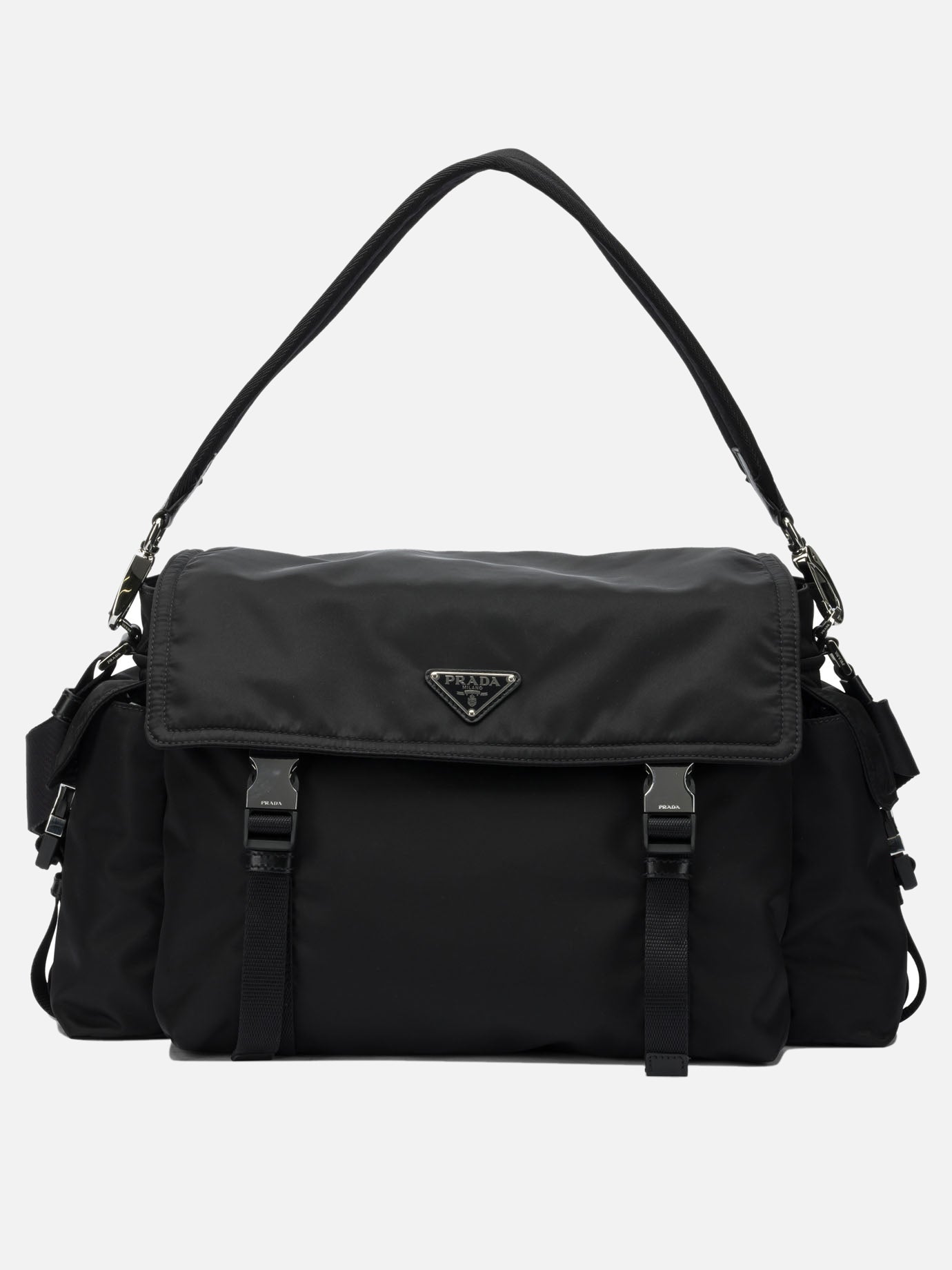 Borse grandi 100% recycled polyamide  Nero - Prada Uomo | PDP | VIETTI Online Store | thumbnail