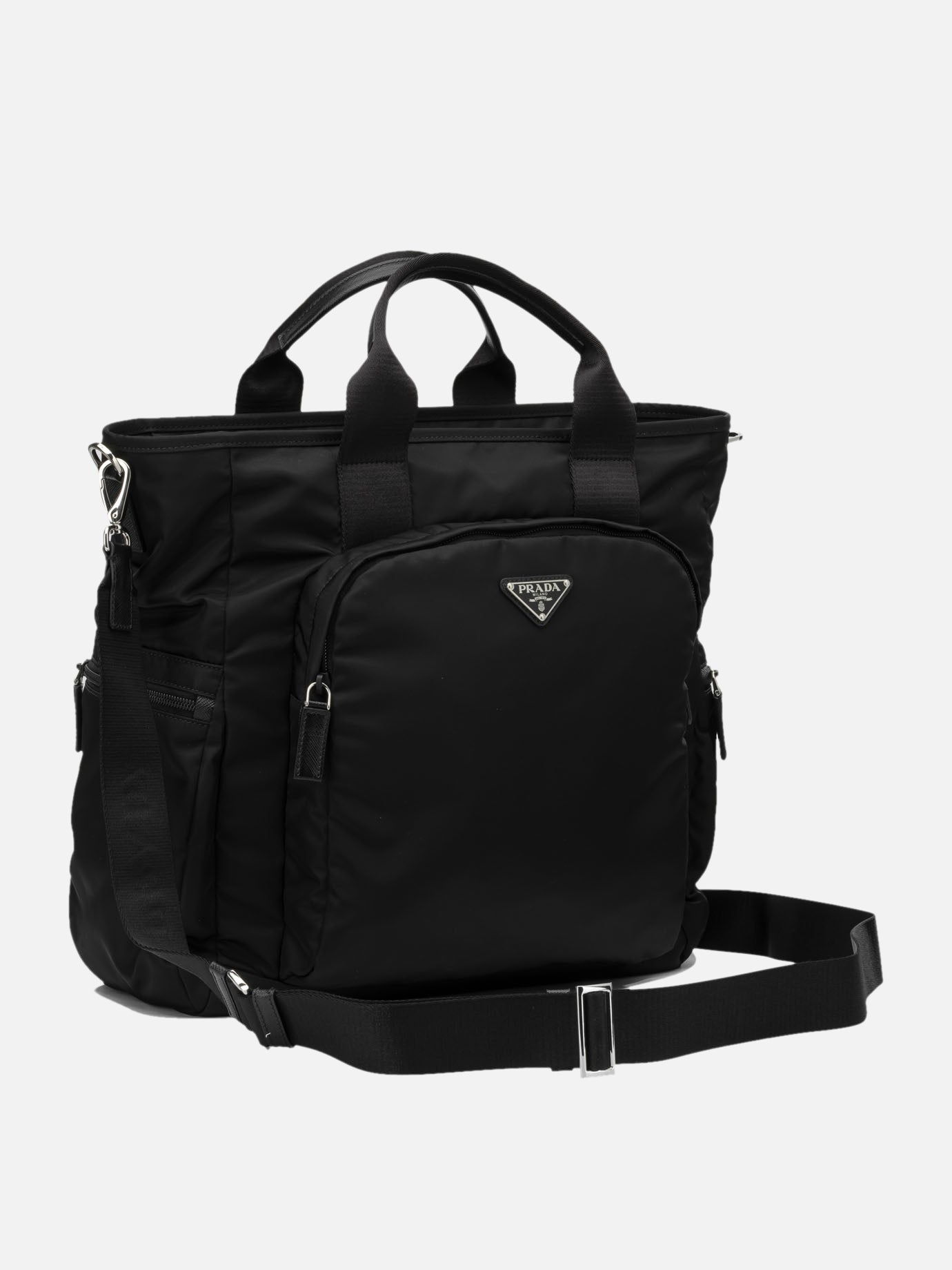 Large bags 100% recycled polyamide - Other fabric: 100% calf leather  Black - Prada Men | PDP | VIETTI Online Store | Zoom-Modal_2
