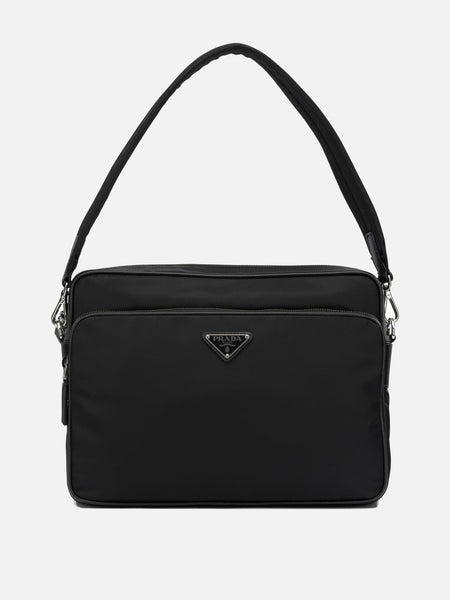 Prada Re-Nylon Medium Shoulder Bag Black - Men | VIETTI Online Store