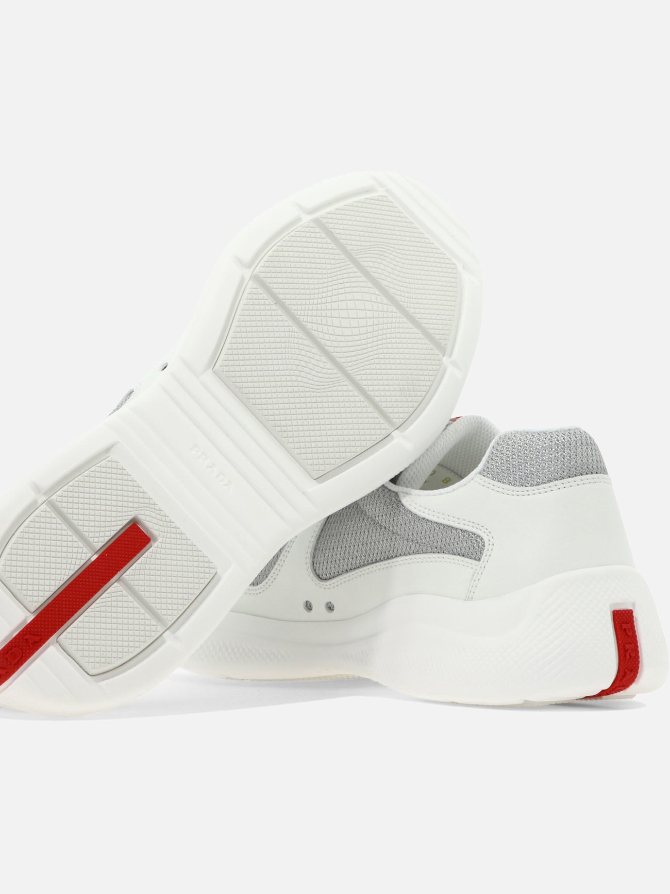 Sneaker basse 100% leather - 100% fabric - 100% rubber  Bianco - Prada Uomo | PDP | VIETTI Online Store | thumbnail_5