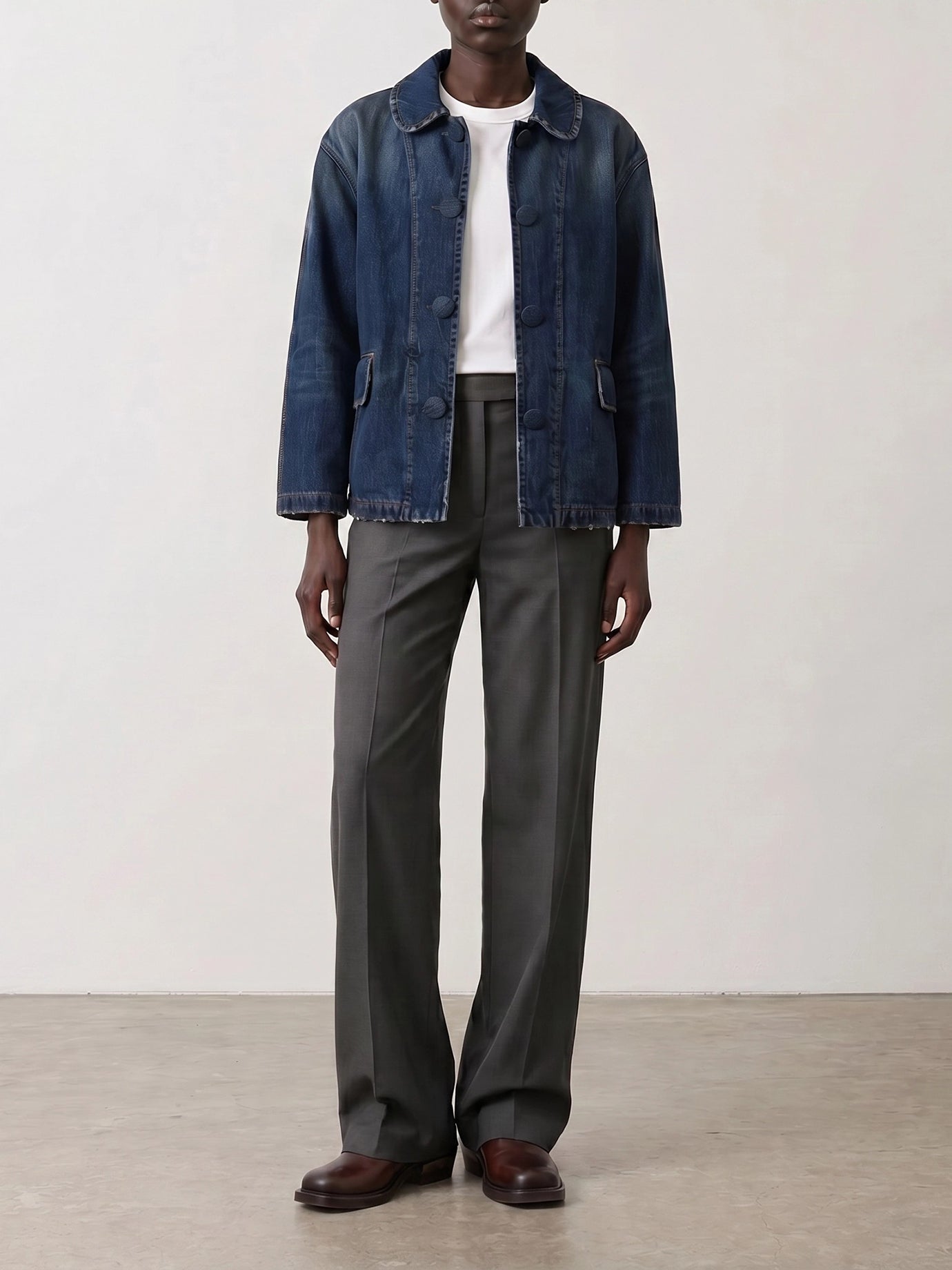 Denim jackets Solid colour  Blue - Prada Women | PDP | VIETTI Online Store | thumbnail_2