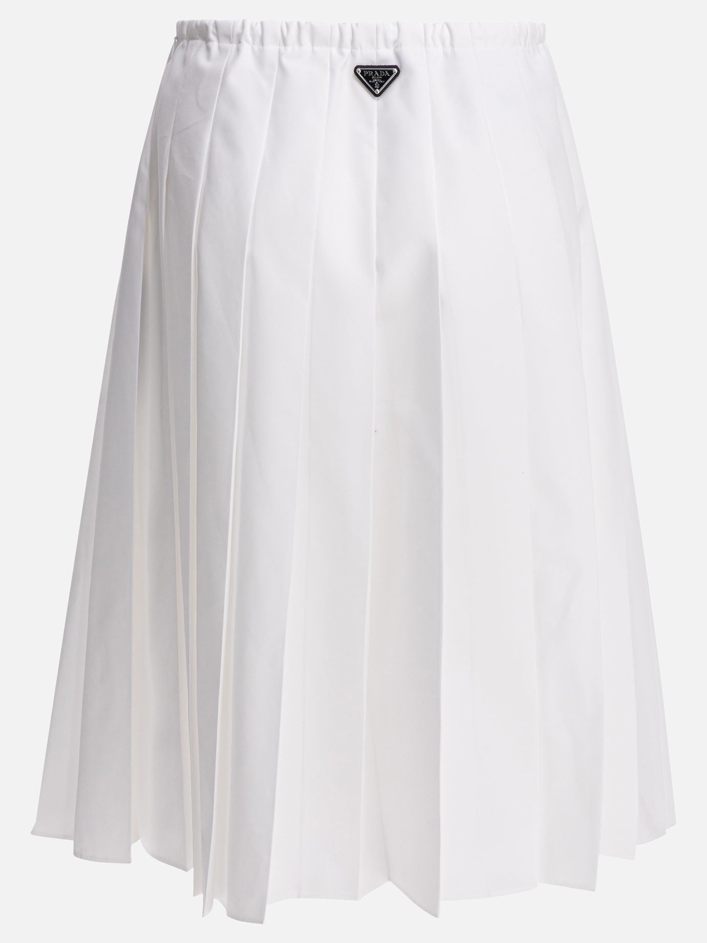 Prada Pleated midi skirt White - Women | VIETTI Online Store
