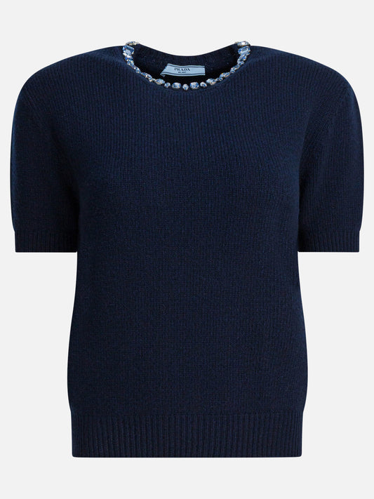 Crewneck sweaters Solid colour  Blue - Prada Women | PLP | VIETTI Online Store 
