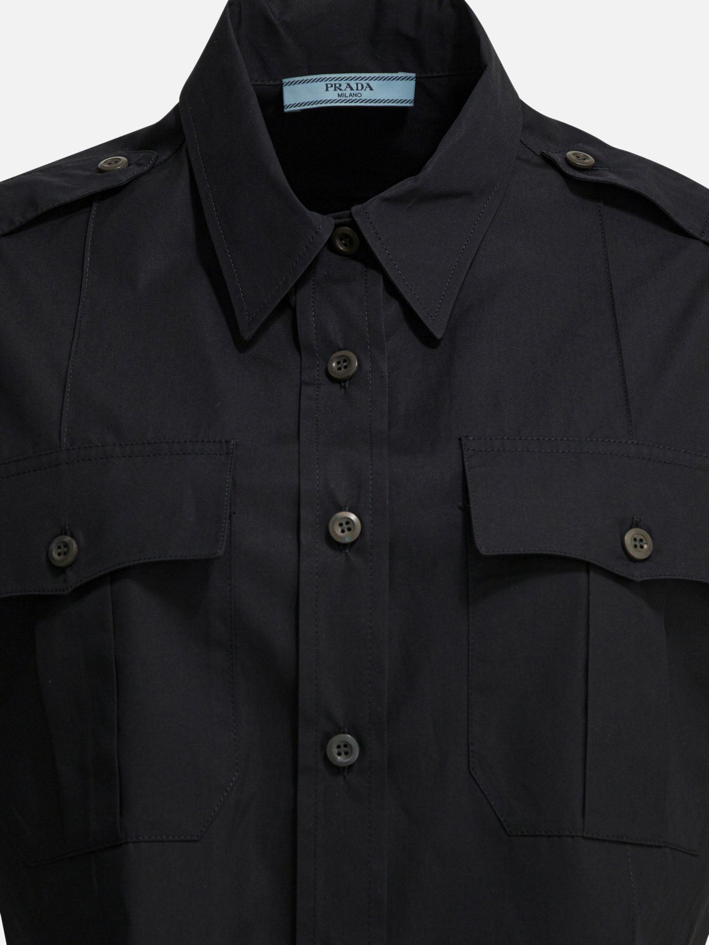 prada black dress shirt Prada Cotton Shirt