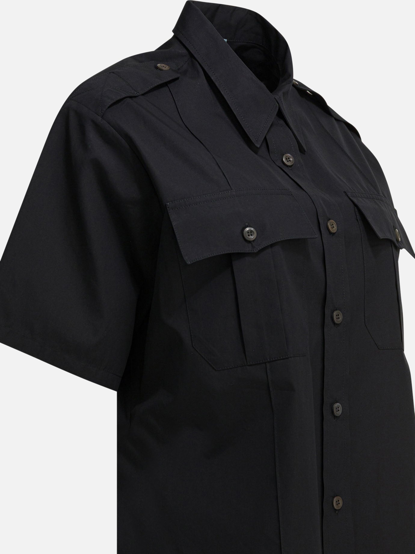 Casual shirts Solid colour  Black - Prada Women | PDP | VIETTI Online Store | Zoom-Modal_4
