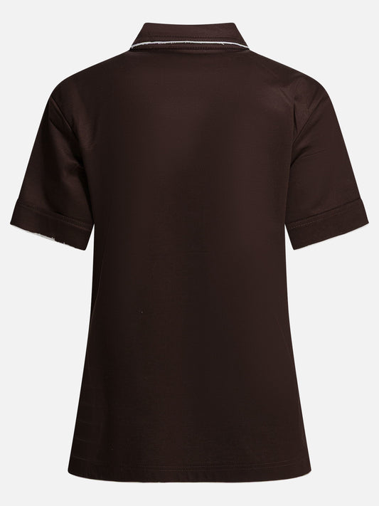 Polo shirts with buttons Solid colour  Brown - Prada Women | VIETTI Online Store | 2
