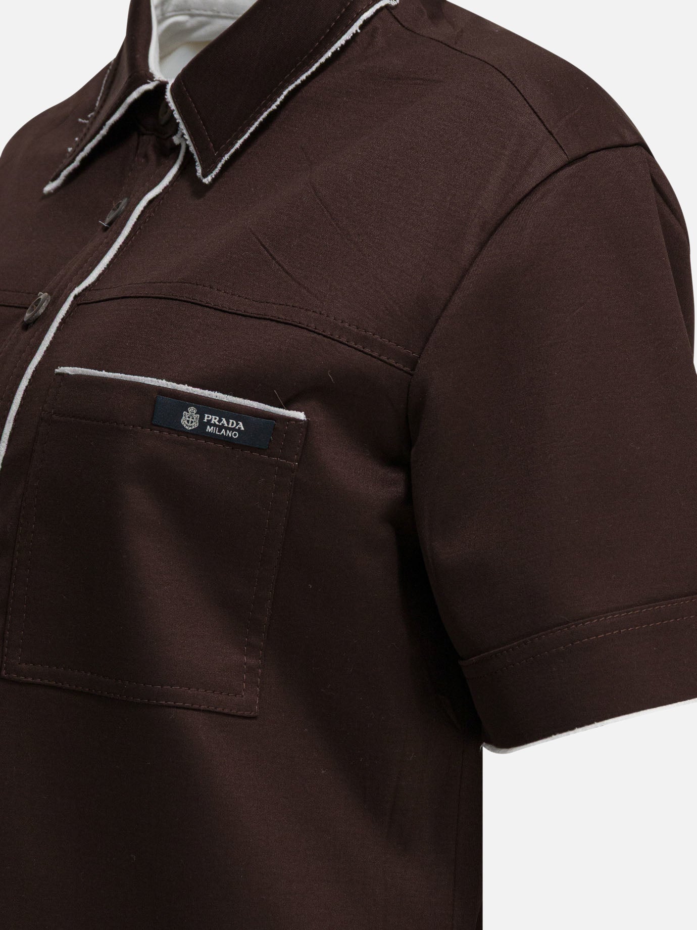 Polo shirts with buttons Solid colour  Brown - Prada Women | PDP | VIETTI Online Store | Zoom-Modal_4
