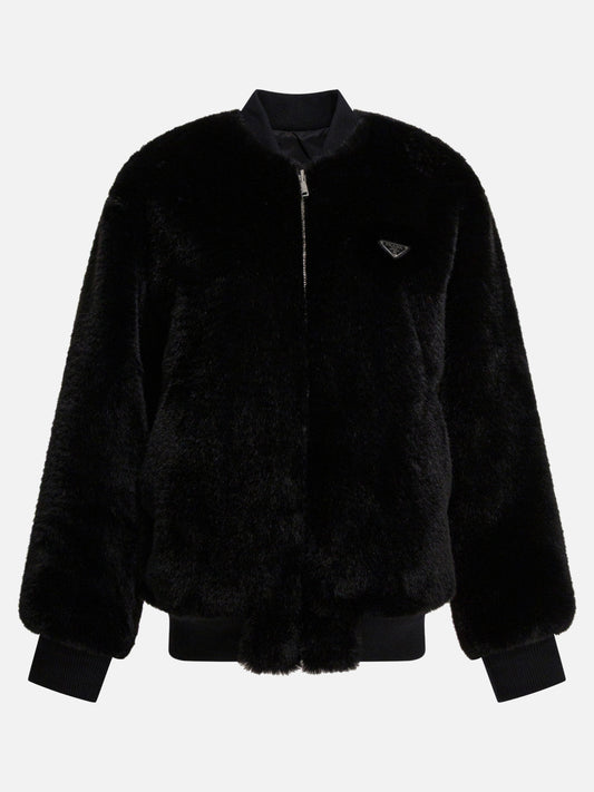 Prada Re-Nylon Reversible Bomber Jacket Black

