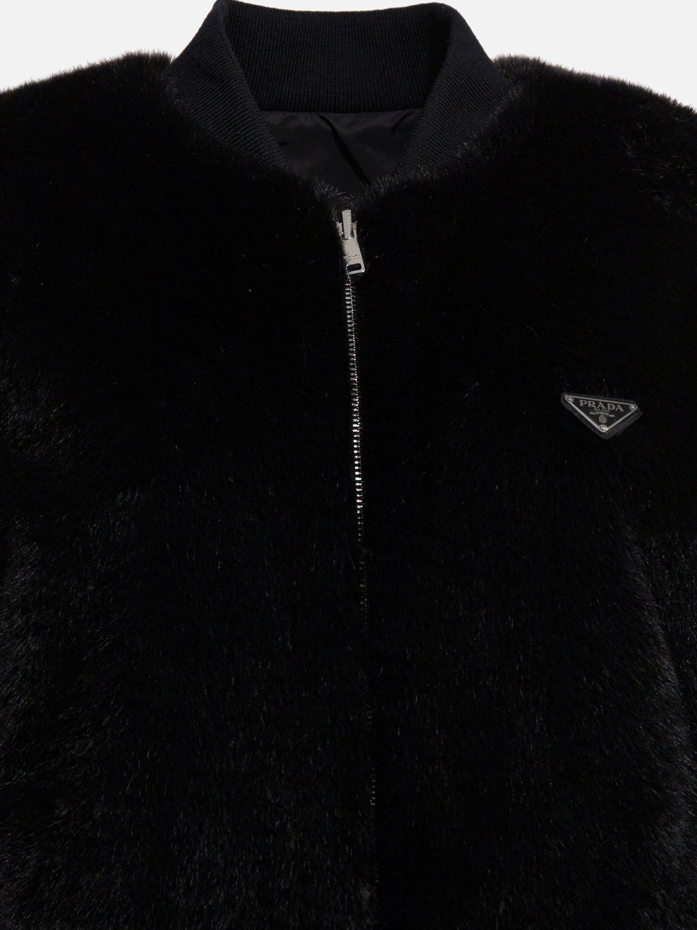 Prada Re-Nylon Reversible Bomber Jacket Black - Women | VIETTI