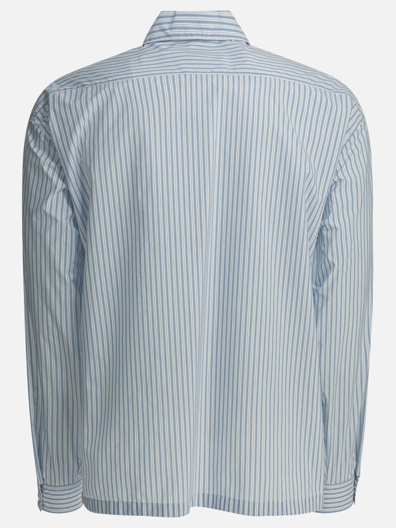 Prada Striped shirt with zipper Light blue - Men | VIETTI Online Store