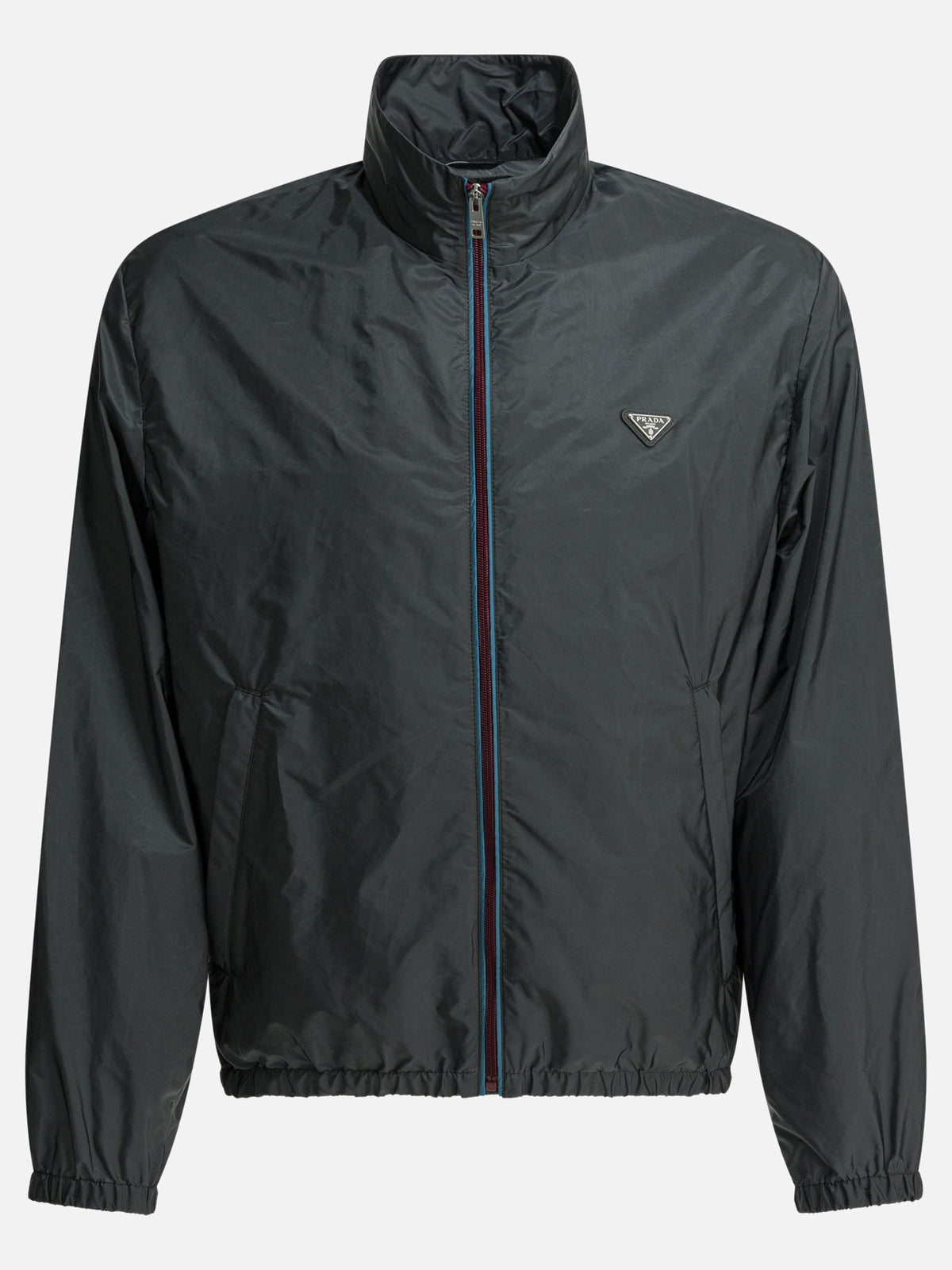 Prada Windbreaker jacket with logo Grey