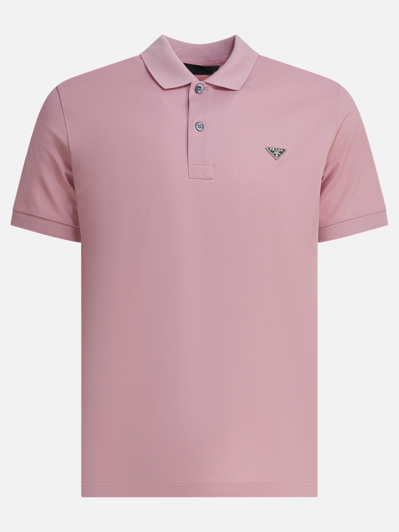Polo con bottoni Logo  Bianco - Prada Uomo | PDP | VIETTI Online Store | Zoom-Modal
