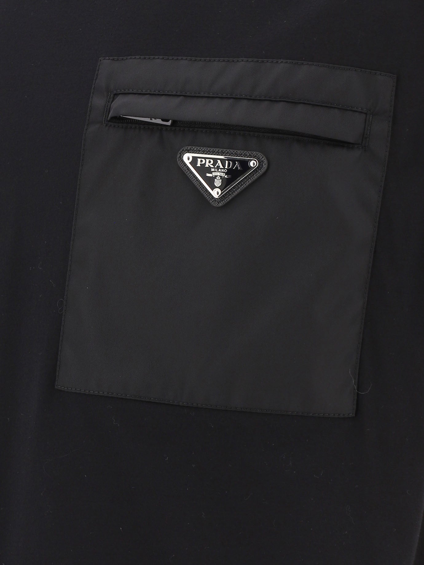 T-shirt girocollo Logo  Nero - Prada Uomo | PDP | VIETTI Online Store | Zoom-Modal_4
