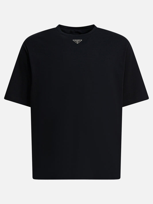 T-shirt girocollo Logo  Nero - Prada Uomo | PDP | VIETTI Online Store 
