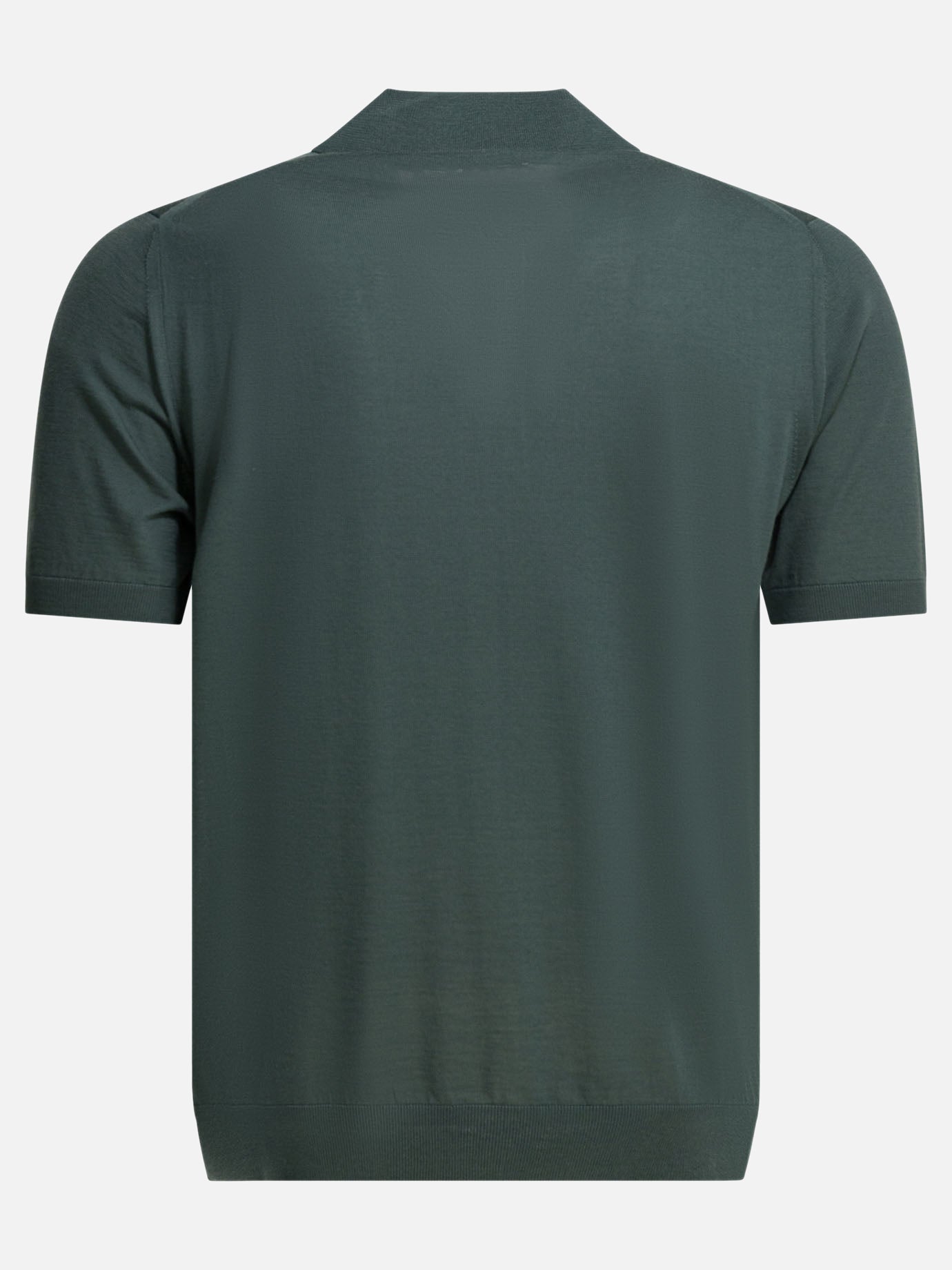 Prada Virgin wool polo shirt with logo UMF148 Green - Men | VIETTI