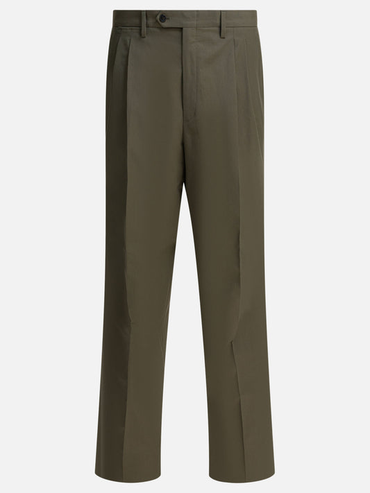 Prada Wool wide-leg pants Green


