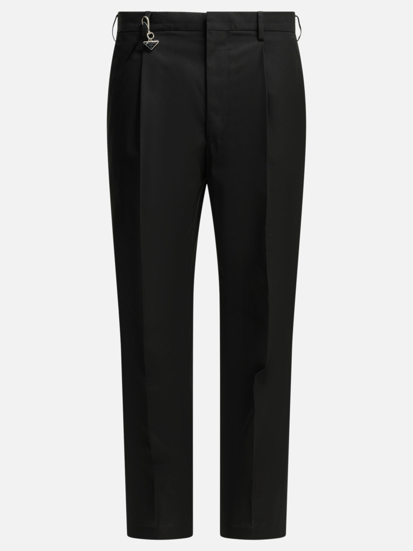 Tailored trousers Logo  Black - Prada Men | PDP | VIETTI Online Store | thumbnail